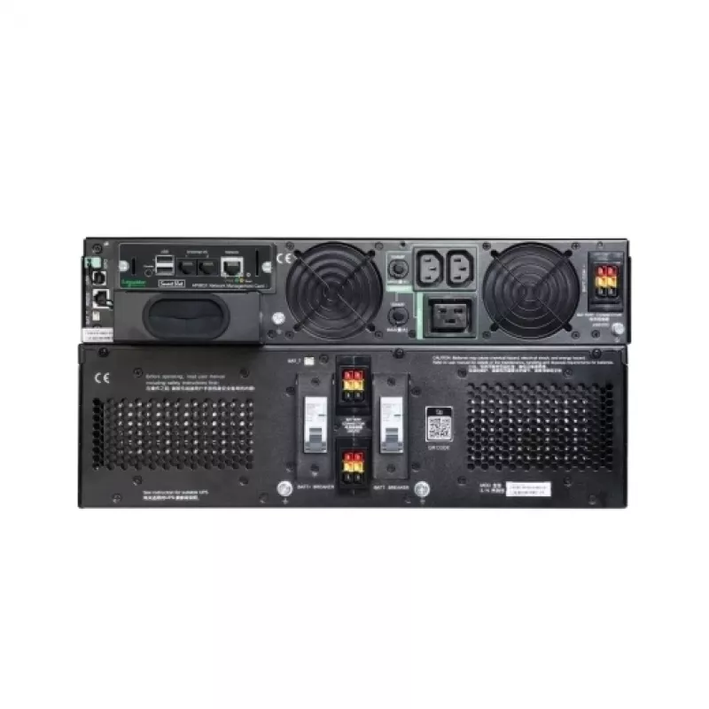 APC Smart-UPS On-Line, 8 kVA/8 kW, rack/torre, 230 V, salidas 2x IEC C13+1x IEC C19+cableado fijo de 3 hilos (H+N+E), tarjeta de red, sin kit de raíles