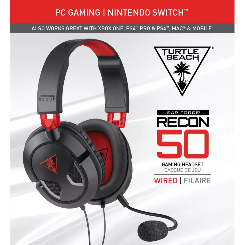 Auriculares Turtle Beach Recon 50 con cable gaming – PC, Xbox Series X o S, Xbox One, PS5 y PS4