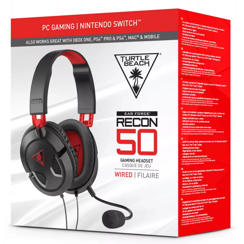 Auriculares Turtle Beach Recon 50 con cable gaming – PC, Xbox Series X o S, Xbox One, PS5 y PS4