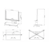 Pie de mesa Multibrackets M VESA Turn negro grande MAX 600x400