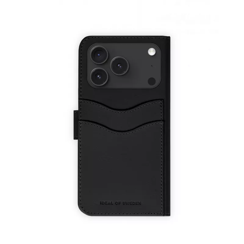 Funda tipo libro iDeal of Sweden Magnet Wallet+ MagSafe iPhone 17 Pro negra