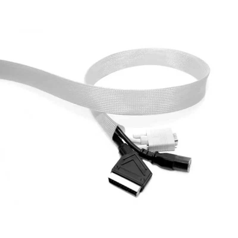 Rollo de funda para cables MULTIBRACKETS M Universal, plata, 40 mm de ancho × 50 m de largo, poliéster, -15–65 °C
