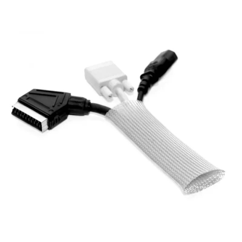 Rollo de funda para cables MULTIBRACKETS M Universal, plata, 40 mm de ancho × 50 m de largo, poliéster, -15–65 °C