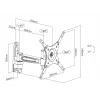 Soporte VESA Multibrackets M VESA Flexarm 360 II plata 75 100 200