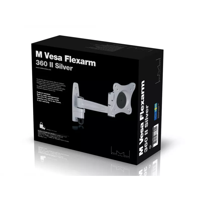 Soporte VESA Multibrackets M VESA Flexarm 360 II plata 75 100 200