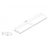 Canaleta para cables Multibrackets M SS negra 75 mm de ancho - 1600 mm de largo