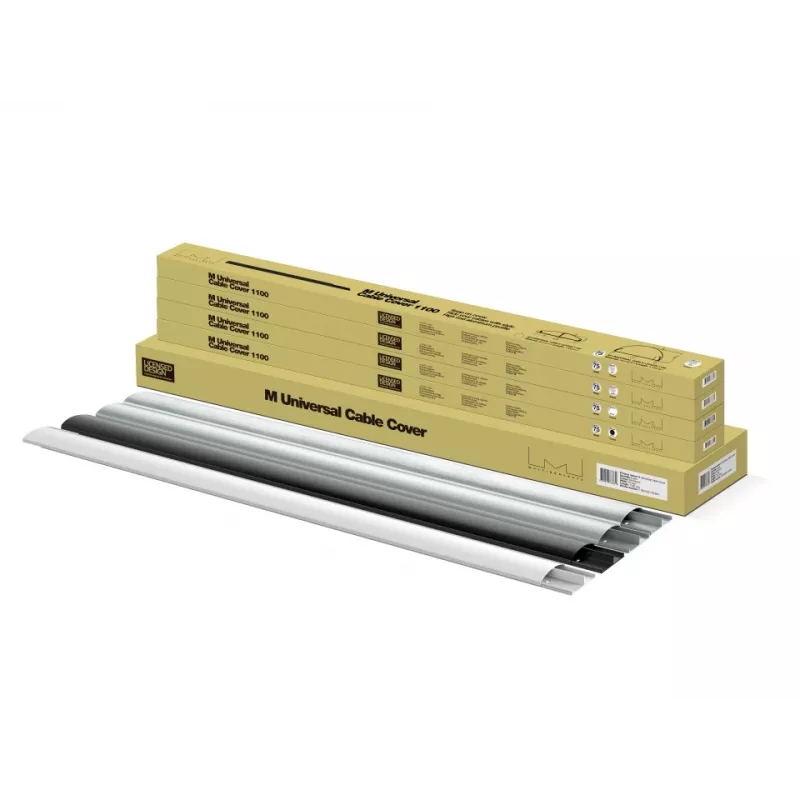 Canaleta para cables Multibrackets M SS negra 75 mm de ancho - 1600 mm de largo