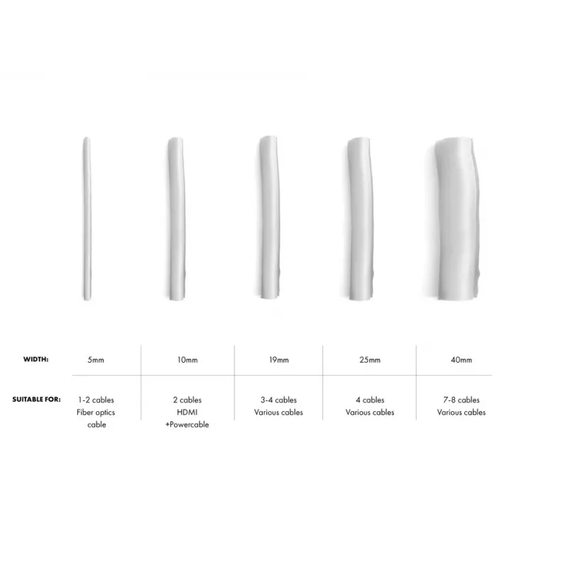 Funda para cables Multibrackets M Universal autoenrollable 19 mm plata 25 m, poliéster, -50–150 °C