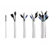 Funda para cables Multibrackets M Universal autoenrollable 19 mm plata 25 m, poliéster, -50–150 °C