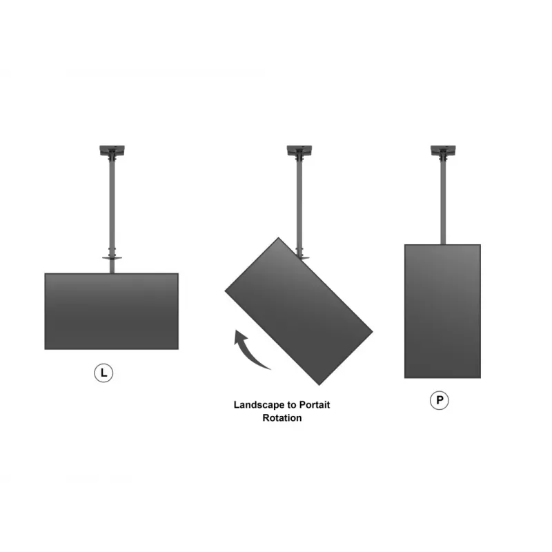 Soporte de techo Multibrackets M Public Medium Back to Back negro 3000