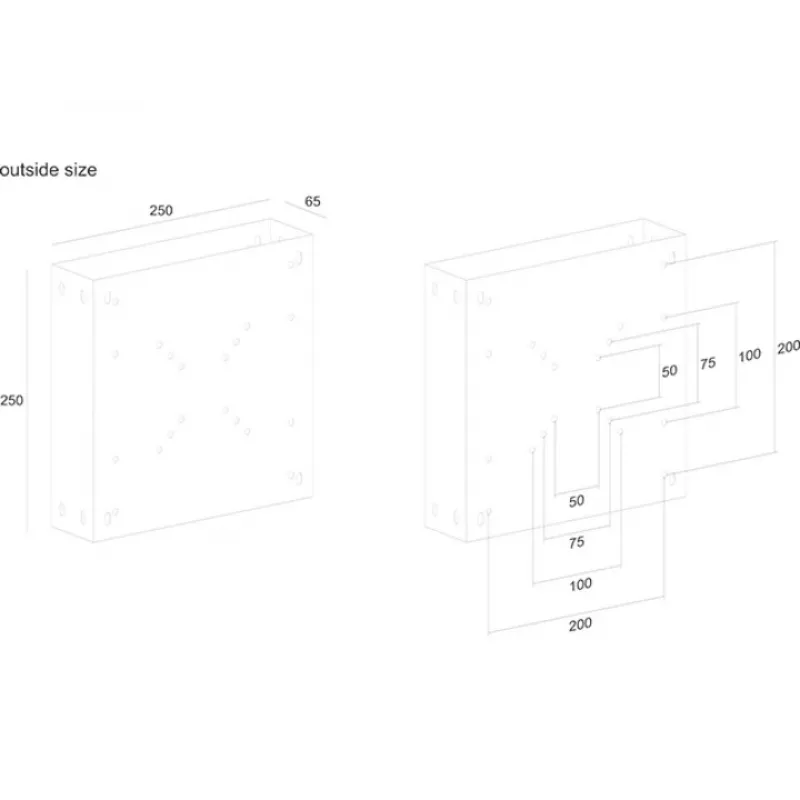 Soporte de monitor para soporte de CPU Multibrackets M PC Media Box/Digital Signage Box I