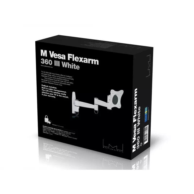 Soporte Multibrackets M VESA Flexarm 360 III blanco 15 kg 15-32