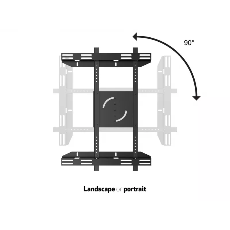 Soporte de suelo para pantalla única MULTIBRACKETS M Public — negro, soporta hasta 60 kg, VESA 200x200–800x400