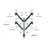 Brazo con elevación por gas Multibrackets M VESA Gas Lift Arm Quad negro 40 kg 15-32