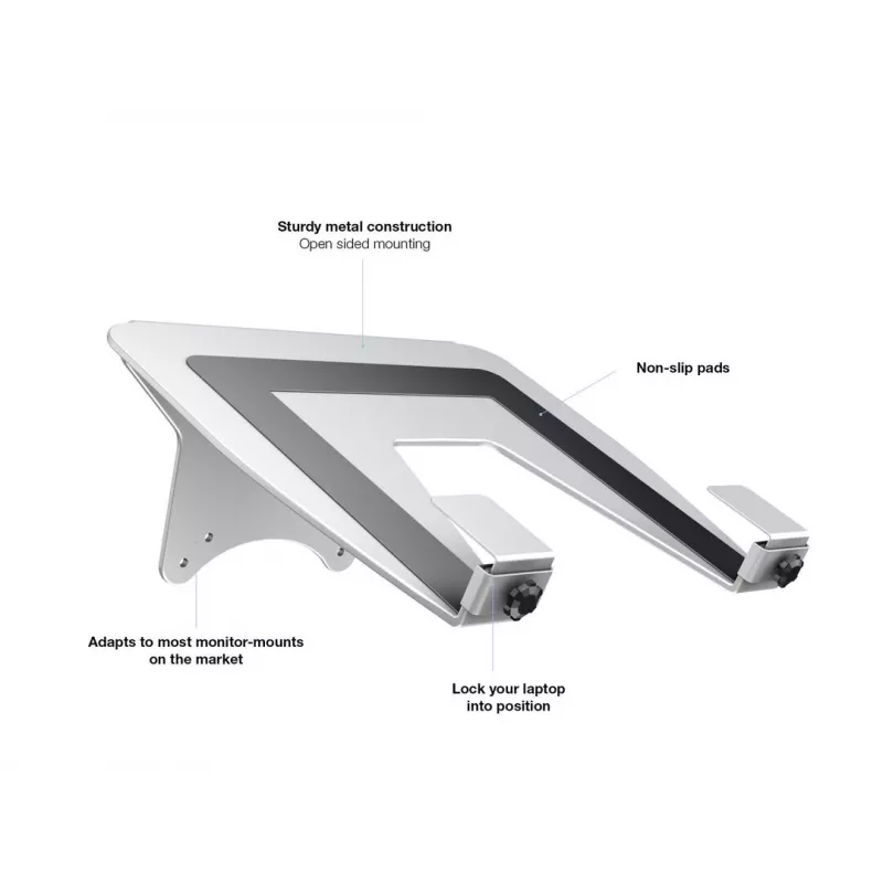 Soporte para portátil Multibrackets M brazo con elevación por gas plata