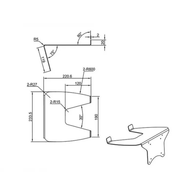 Soporte para portátil Multibrackets M brazo con elevación por gas plata