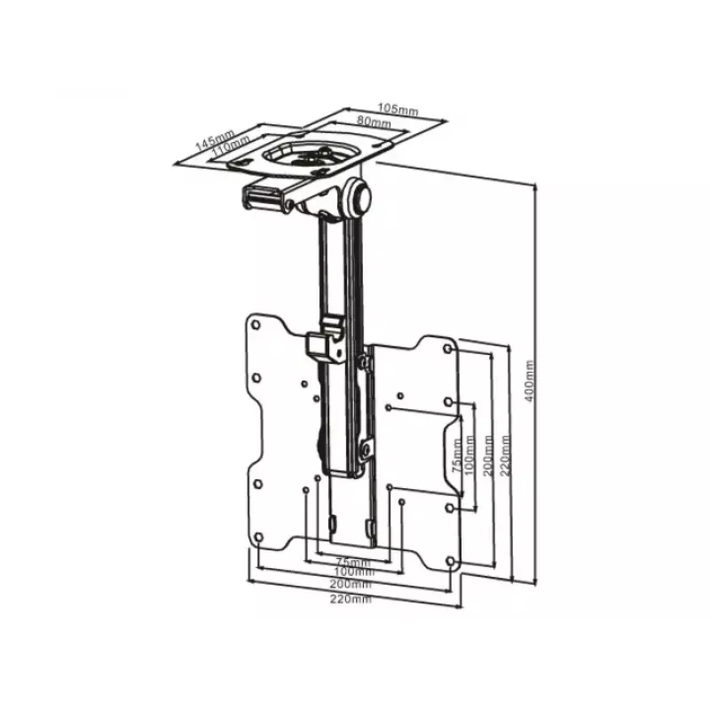 Soporte Multibrackets M VESA Flip Down negro