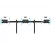Kit de ampliación para soporte de mesa de triple monitor MULTIBRACKETS M VESA para 3 pantallas de 24–32 pulgadas hasta 24 kg, aluminio/plástico, negro