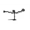 Soporte de escritorio para monitor MULTIBRACKETS M Deskstand Basic Triple — para 3 monitores, VESA 75x75–100x100, admite hasta 24 kg, para pantallas de 15 a 27 pulgadas, negro