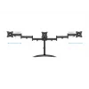 Soporte de escritorio para monitor MULTIBRACKETS M Deskstand Basic Triple — para 3 monitores, VESA 75x75–100x100, admite hasta 24 kg, para pantallas de 15 a 27 pulgadas, negro