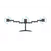 Soporte de escritorio para monitor MULTIBRACKETS M Deskstand Basic Triple — para 3 monitores, VESA 75x75–100x100, admite hasta 24 kg, para pantallas de 15 a 27 pulgadas, negro