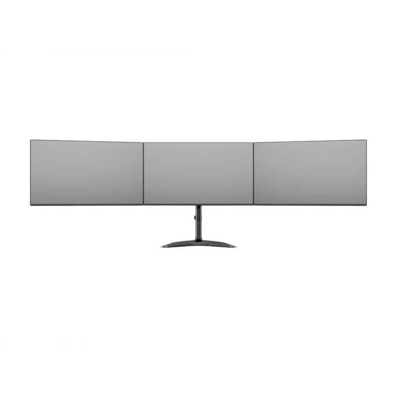 Soporte de escritorio para monitor MULTIBRACKETS M Deskstand Basic Triple — para 3 monitores, VESA 75x75–100x100, admite hasta 24 kg, para pantallas de 15 a 27 pulgadas, negro