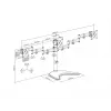 Soporte de escritorio para monitor MULTIBRACKETS M Deskstand Basic Triple — para 3 monitores, VESA 75x75–100x100, admite hasta 24 kg, para pantallas de 15 a 27 pulgadas, negro