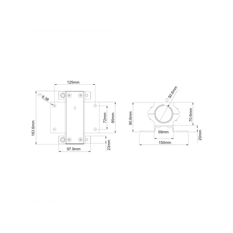 Multibrackets M Pro Series - abrazadera de tubo