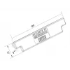 Multibrackets M Pro Series Rail End Cover negro plástico 120 mm