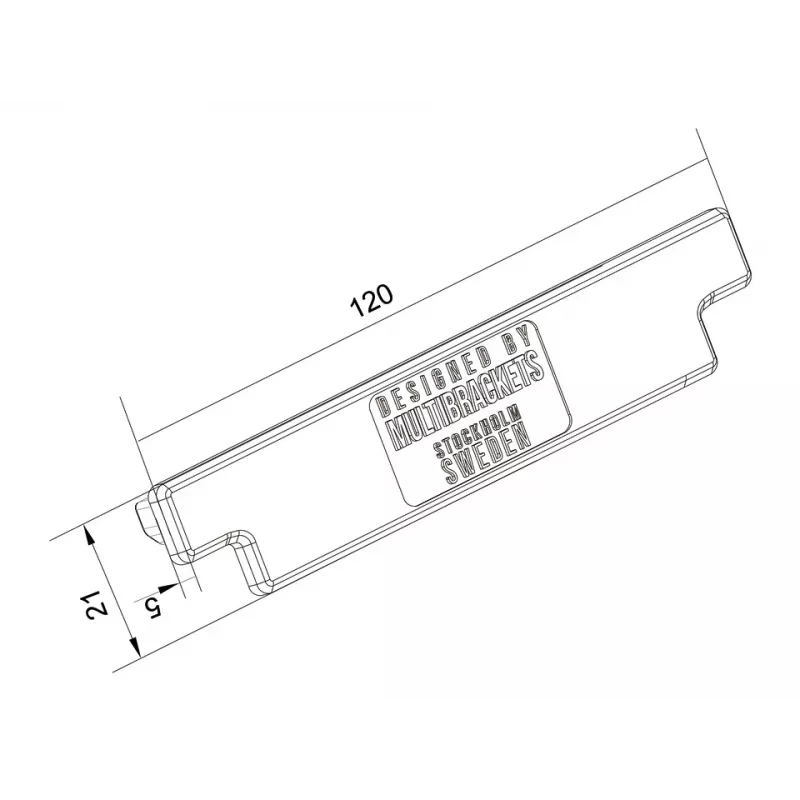 Multibrackets M Pro Series Rail End Cover negro plástico 120 mm