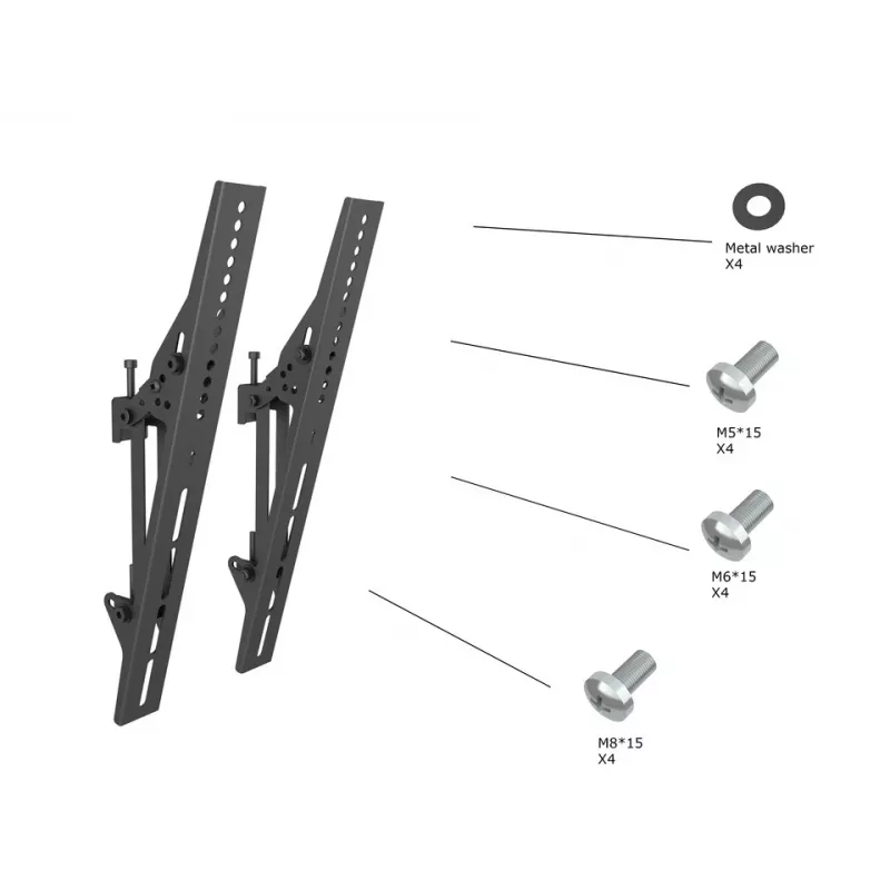 Brazo de montaje para pantalla plana MULTIBRACKETS M Pro Series Tilt Arms 400mm, negro, aluminio/acero, 2 unidades