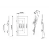 Brazo de montaje para pantalla plana MULTIBRACKETS M Pro Series Tilt Arms 400mm, negro, aluminio/acero, 2 unidades