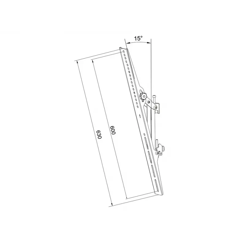 Brazo de soporte para pantalla plana MULTIBRACKETS M Pro Series Tilt Arms 600 mm, acero, negro, 2 unidades