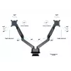 Multibrackets M VESA Gas Lift Arm Dual Side by Side negro pinza 20 kg 15-32 pulgadas