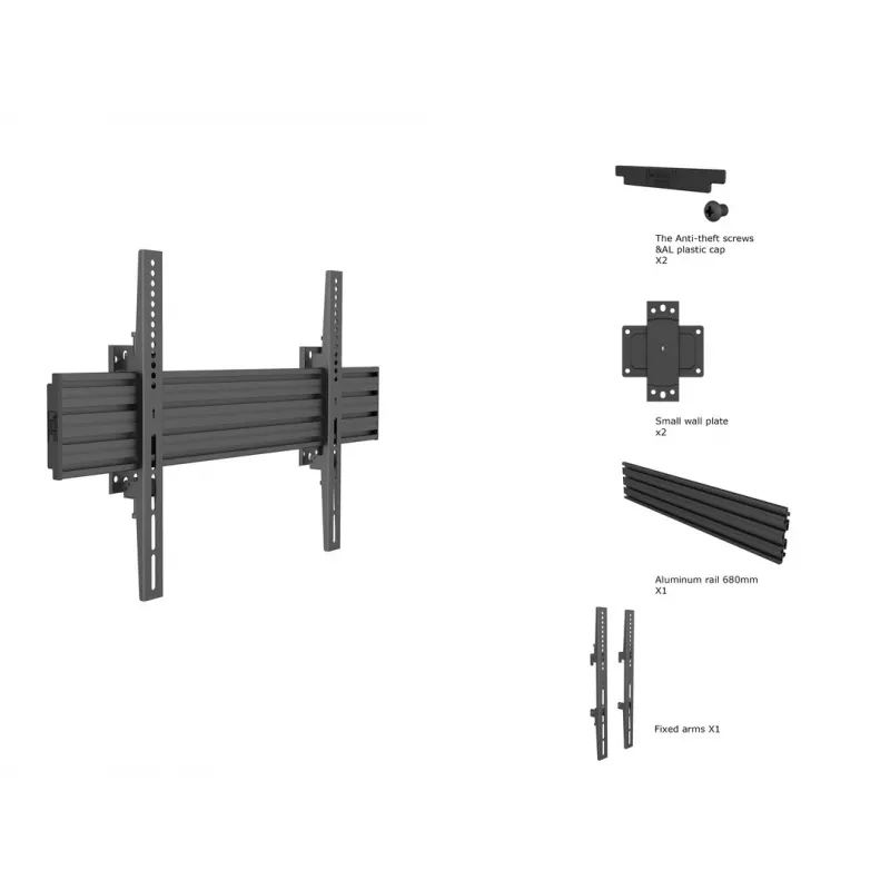 Multibrackets M Wallmount Pro MBW1U Fixed negro 50 kg 40-65 pulgadas