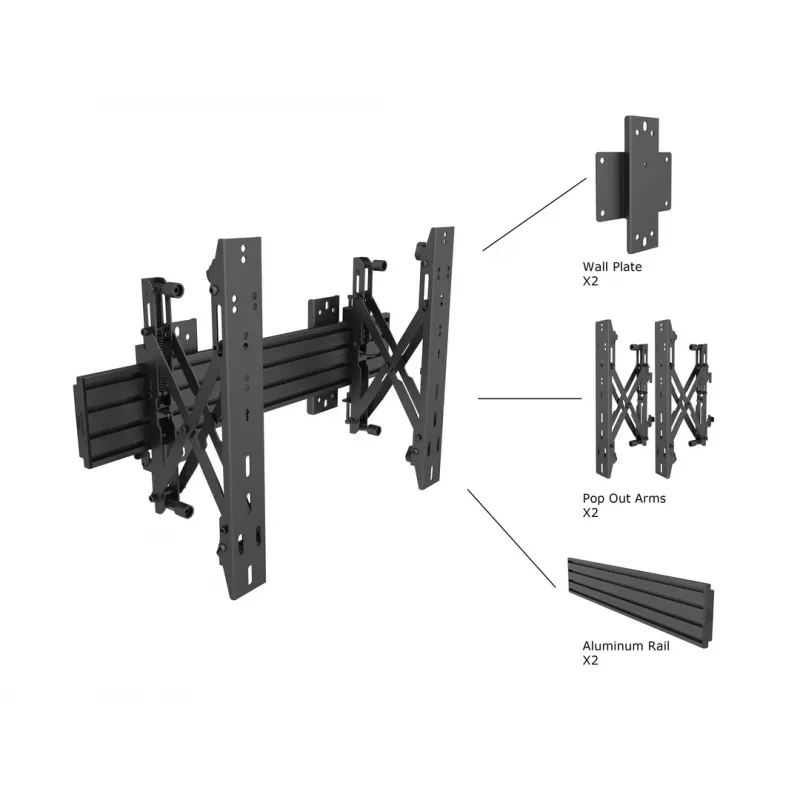 Soporte de pared Multibrackets M Wallmount Pro MBW1U negro 30 kg 40-65 pulgadas