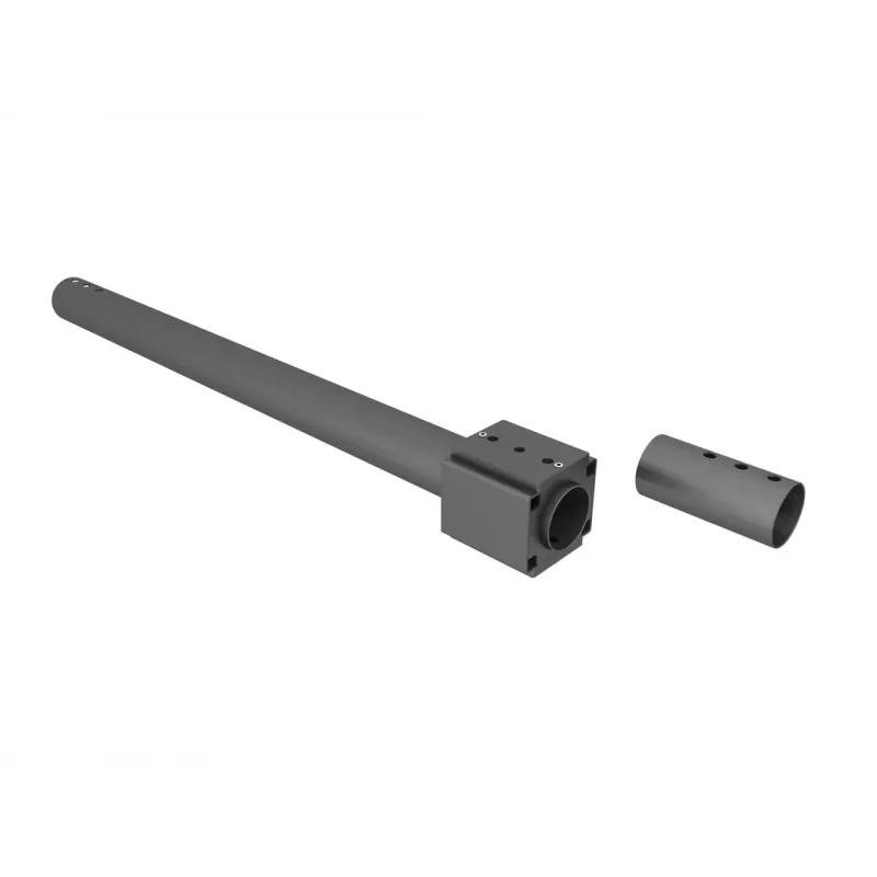 Plantilla de perforación de mástil MULTIBRACKETS M Pro Series — carcasa de acero, negro, 76,5×78,2 mm, 1,5 kg