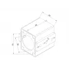Plantilla de perforación de mástil MULTIBRACKETS M Pro Series — carcasa de acero, negro, 76,5×78,2 mm, 1,5 kg