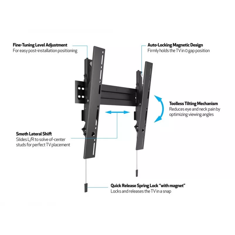 Soporte de pared VESA Multibrackets M Super Slim Tilt 400 MAX, 81,3 cm (32