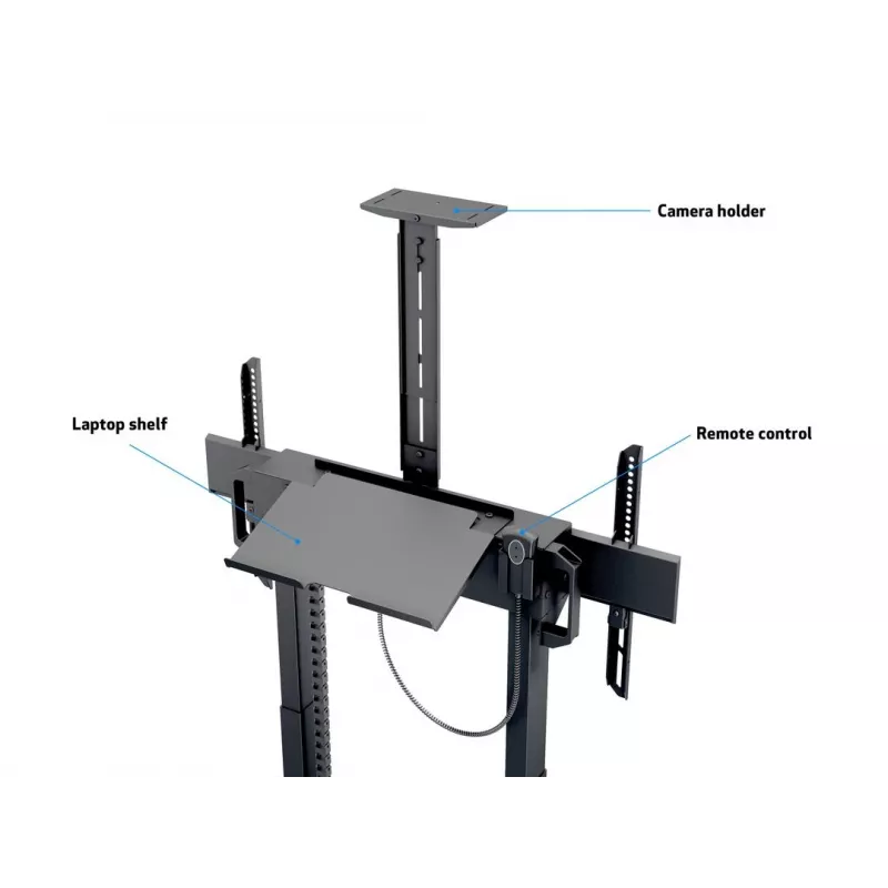 Multibrackets M Motorized Floorstand 120 kg Negro incl. armario y estante para cámara