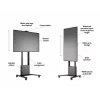 Multibrackets M Motorized Floorstand 120 kg Negro incl. armario y estante para cámara
