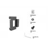 Placa para dispositivos Multibrackets M Pro Series placa de unión Negro Acero 2,1 kg
