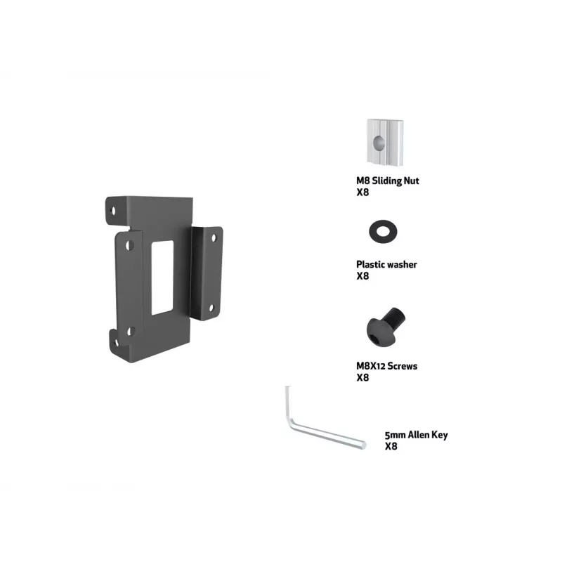 Placa para dispositivos Multibrackets M Pro Series placa de unión Negro Acero 2,1 kg