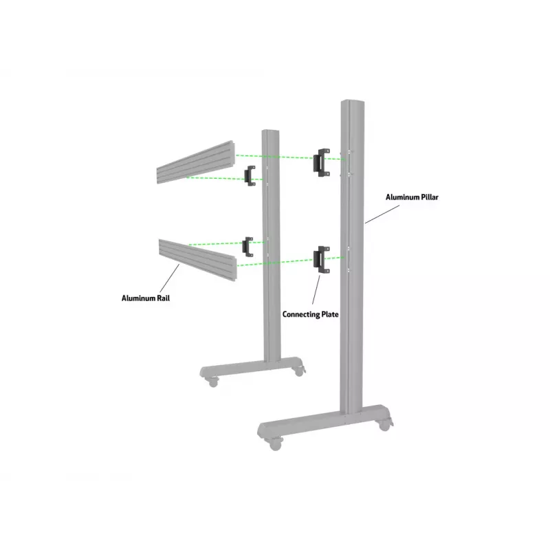 Placa para dispositivos Multibrackets M Pro Series placa de unión Negro Acero 2,1 kg