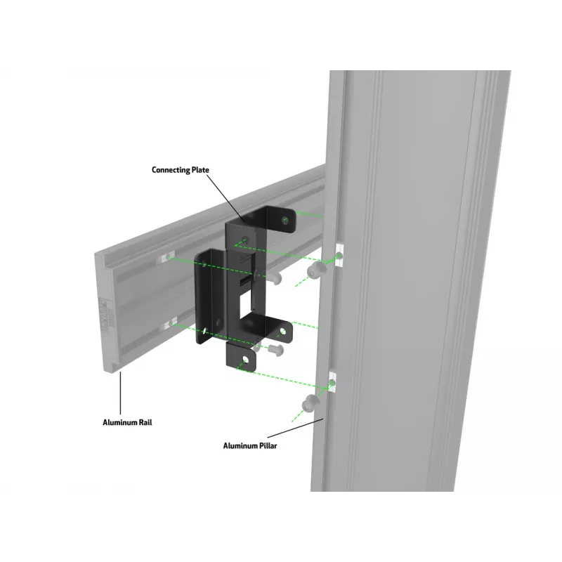 Placa para dispositivos Multibrackets M Pro Series placa de unión Negro Acero 2,1 kg