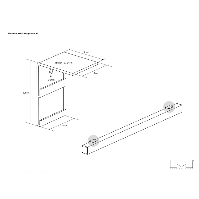Multibrackets M Pantalla de proyección manual 1:1 240x240, 135