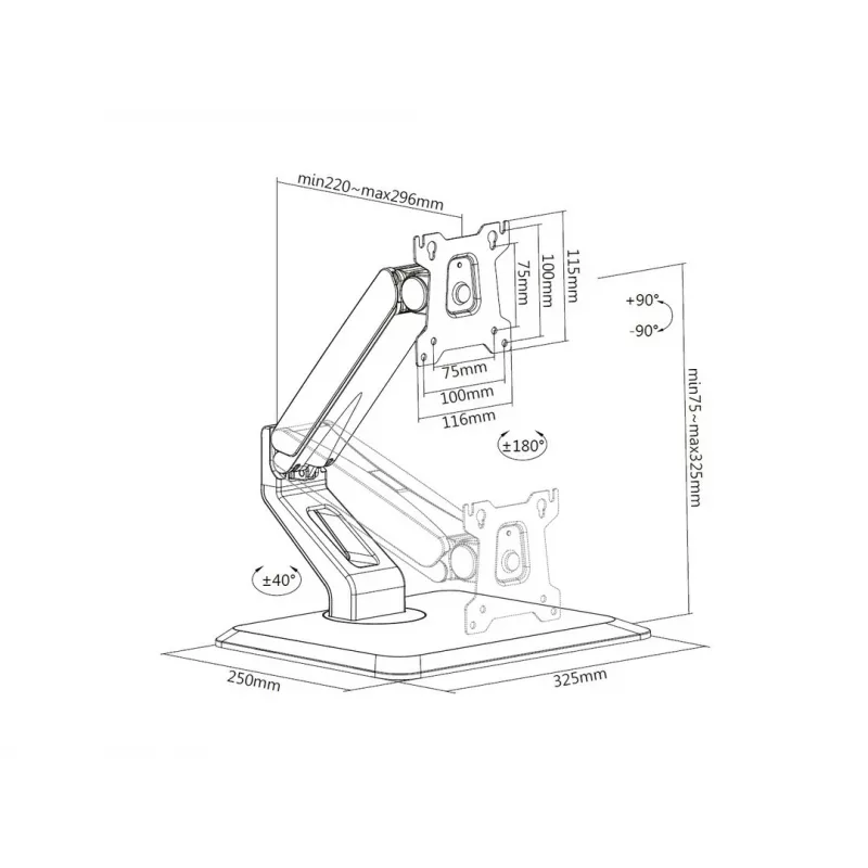 Soporte de escritorio Multibrackets M Deskstand Touch Basic