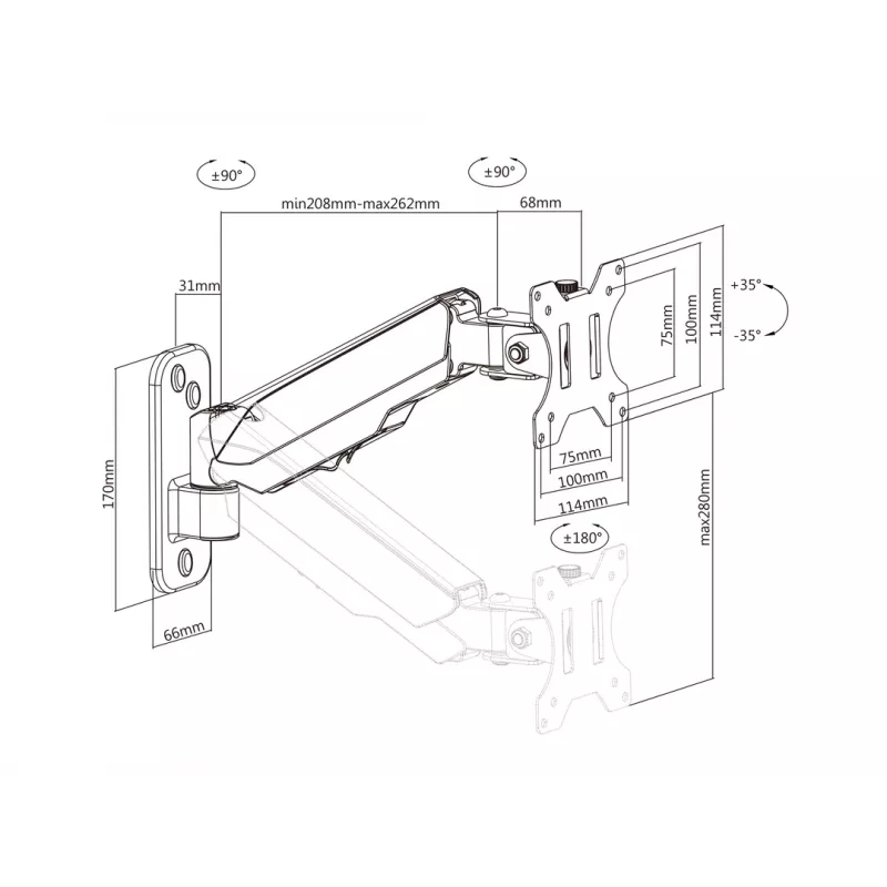 Multibrackets M Monitormount Pared Basic Single Negro 8 kg 17-32 inch