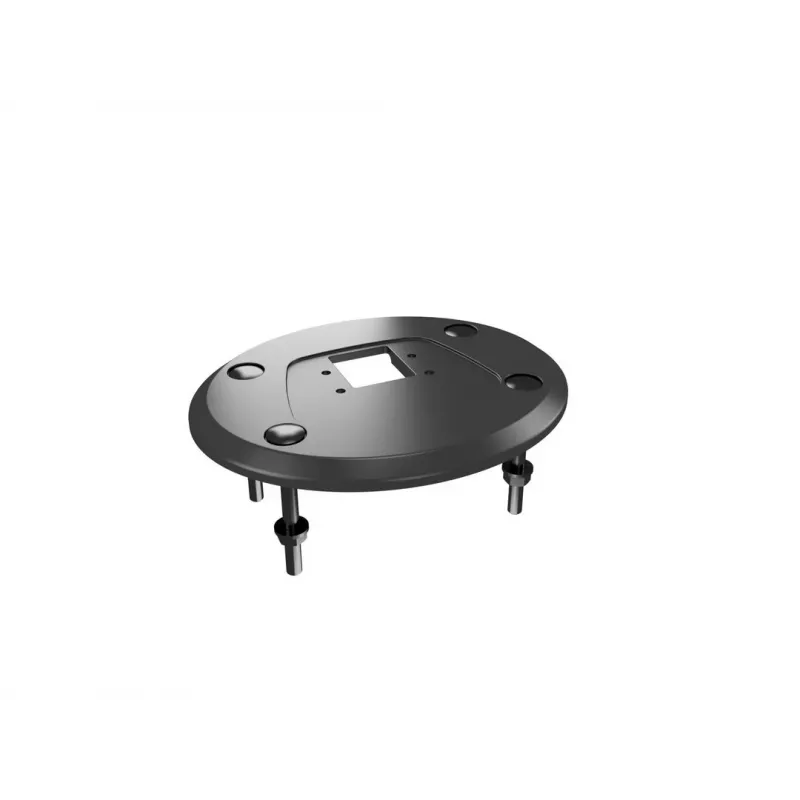 Base pasante MULTIBRACKETS M Deskmount HD — carcasa de aluminio, negra, Ø 21 cm, alto 40 mm, 500 g