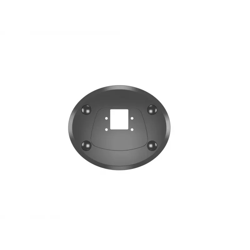 Base pasante MULTIBRACKETS M Deskmount HD — carcasa de aluminio, negra, Ø 21 cm, alto 40 mm, 500 g